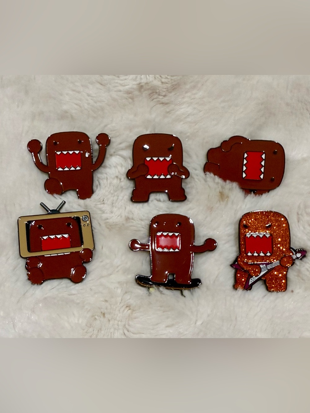 Full set Domo Poses Blind Enamel Pin